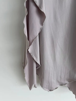 Flare slit jersey long skirt
