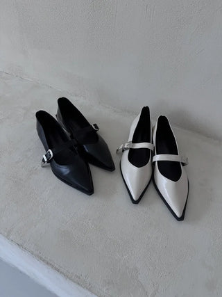 Mary Jane Western Buckle Stiletto Shoes