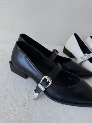 Mary Jane Western Buckle Stiletto Shoes