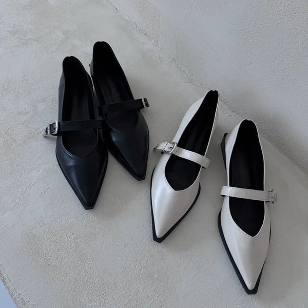 Mary Jane Western Buckle Stiletto Shoes