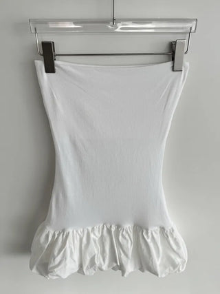 Pumpkin Tube Top Mini Dress