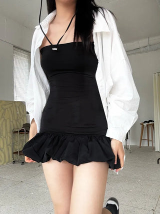 Pumpkin Tube Top Mini Dress