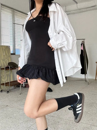 Pumpkin Tube Top Mini Dress