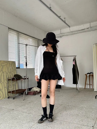 Pumpkin Tube Top Mini Dress