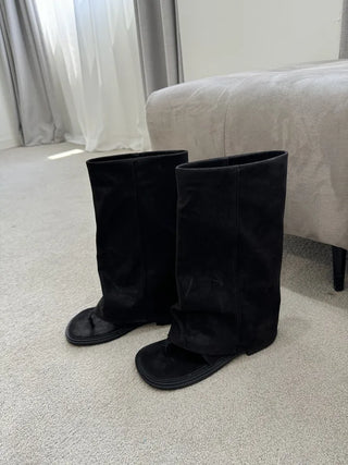 Summer Wide Warmer Folding Slippers Long Boots