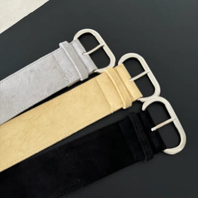 Suede wide big belt