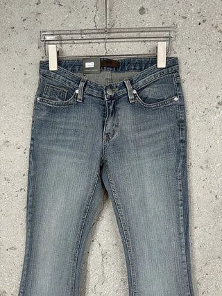 Rain Slub Denim Low-Fit Span Bootcut