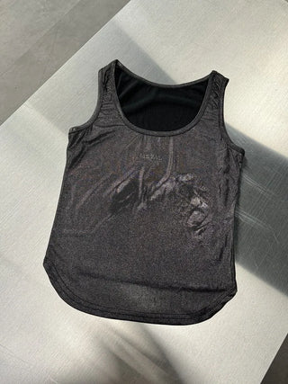 Metal Pearl Silver Sleeveless Nashi Top