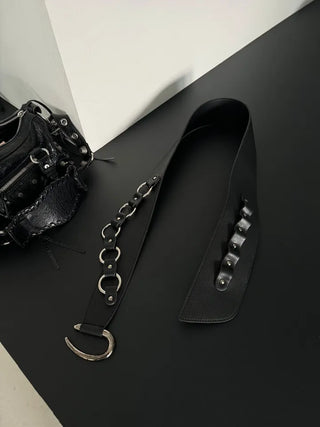 Western Leather Big Wide Belt