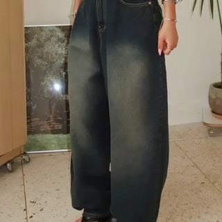 OOTJ/OOT 3D Back Pocket D-Ring Mega Wide Denim Pants