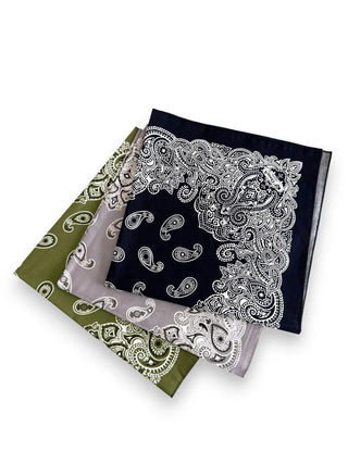50cm, 60cm Paisley Bandana Cotton Handkerchief Scarf Hair Band Headband