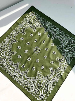 50cm, 60cm Paisley Bandana Cotton Handkerchief Scarf Hair Band Headband