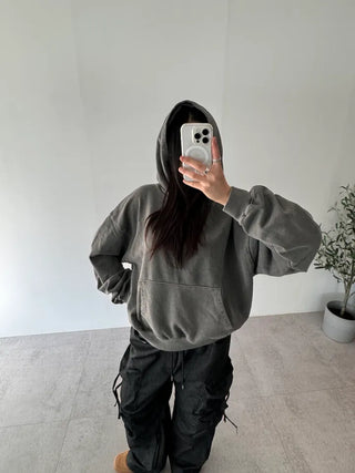 Vintage Pigment Crop Hoodie