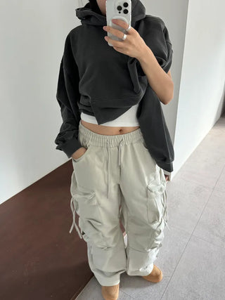 Vintage Pigment Crop Hoodie