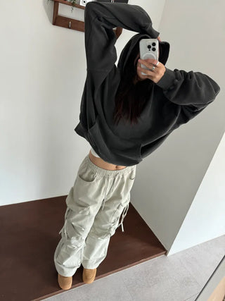 Vintage Pigment Crop Hoodie