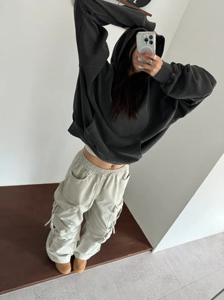 Vintage Pigment Crop Hoodie