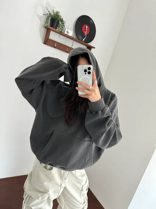 Vintage Pigment Crop Hoodie