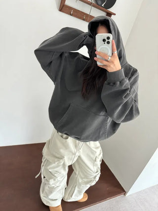Vintage Pigment Crop Hoodie