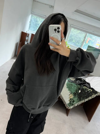 Vintage Pigment Crop Hoodie