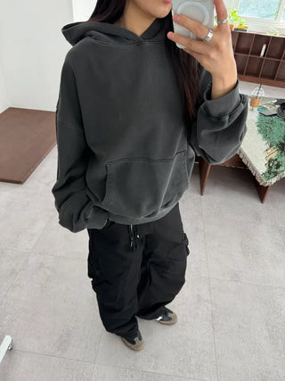 Vintage Pigment Crop Hoodie