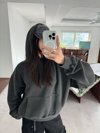 Vintage Pigment Crop Hoodie
