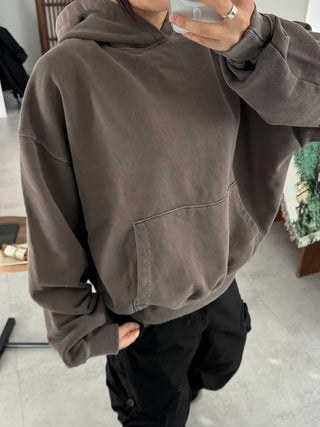 Vintage Pigment Crop Hoodie