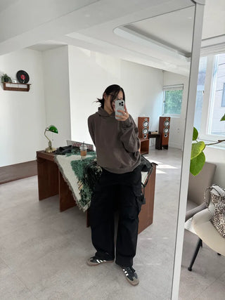 Vintage Pigment Crop Hoodie