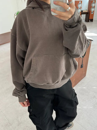 Vintage Pigment Crop Hoodie