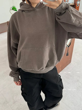 Vintage Pigment Crop Hoodie