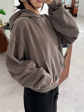 Vintage Pigment Crop Hoodie