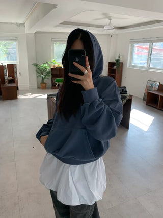 Vintage Pigment Crop Hoodie