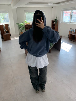 Vintage Pigment Crop Hoodie