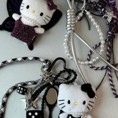 Hopi Kitty Cat Keyring Golf Ball Pouch Decoration Charm