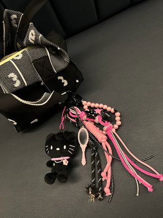 Hopi Kitty Cat Keyring Golf Ball Pouch Decoration Charm