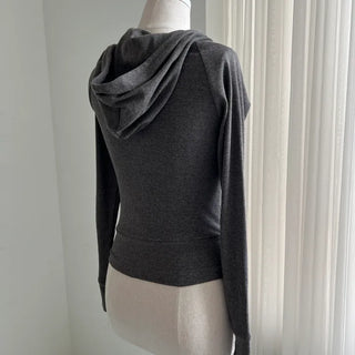 Charcoal Charcoal Golji Slim Fit Hooded Zip-Up