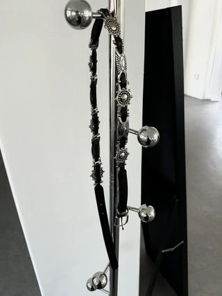 Capital Silver Ball Buckle Point Belt