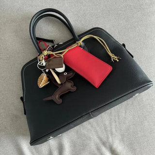 Cowhide suede sunglasses case, leather wallet, card holder, passport pouch