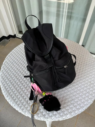 Mellow Zipper Pocket Nylon Backpack