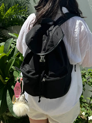 Mellow Zipper Pocket Nylon Backpack