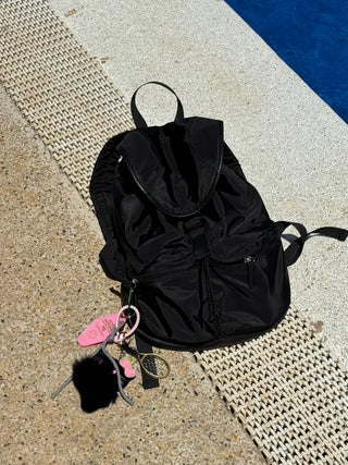 Mellow Zipper Pocket Nylon Backpack