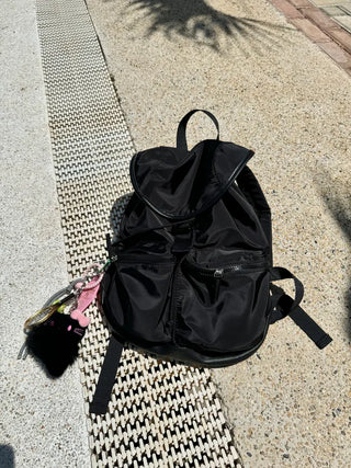 Mellow Zipper Pocket Nylon Backpack