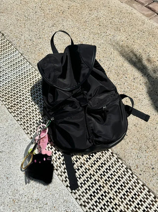 Mellow Zipper Pocket Nylon Backpack