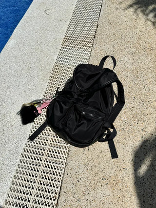 Mellow Zipper Pocket Nylon Backpack