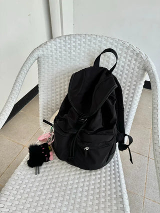 Mellow Zipper Pocket Nylon Backpack