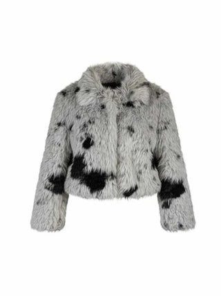 milk cow hopi cropped short fur jacket