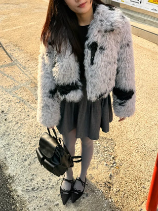 Three-pocket backpack mini leather backpack domestically made bag