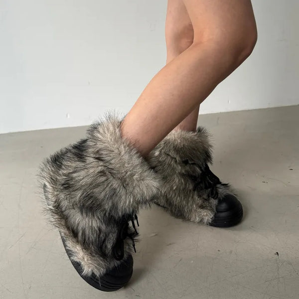 strap winter ugg short fur boots