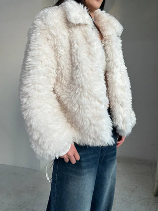 Robe Wool Winter Poggle Fleece Fur Jacket Year-end Look No Fur Shedding