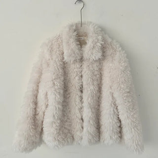 Robe Wool Winter Poggle Fleece Fur Jacket Year-end Look No Fur Shedding