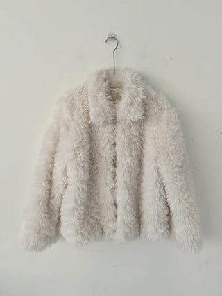 Robe Wool Winter Poggle Fleece Fur Jacket Year-end Look No Fur Shedding